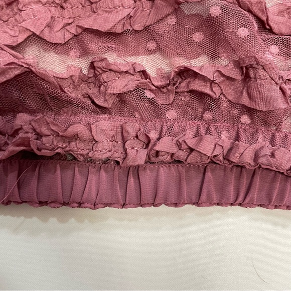 NWT New Zara Frill Ruffled Tulle Blouse Size S - Picture 12 of 12